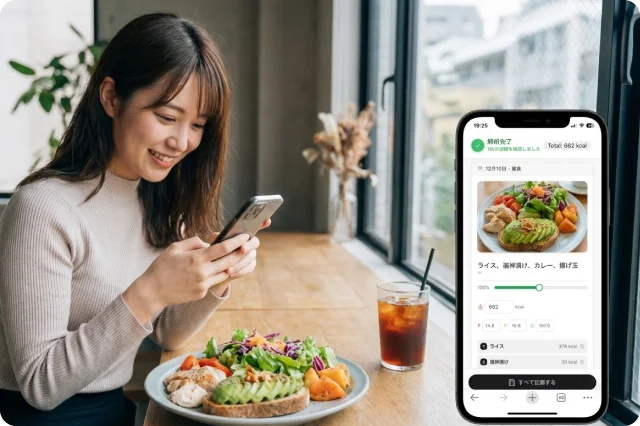 写真でカロリー計算